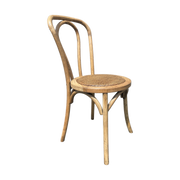Bistro Chair with Woven Seat in Oak