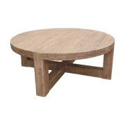 Bleached Elm Coffee Table w/ Chunky Cross