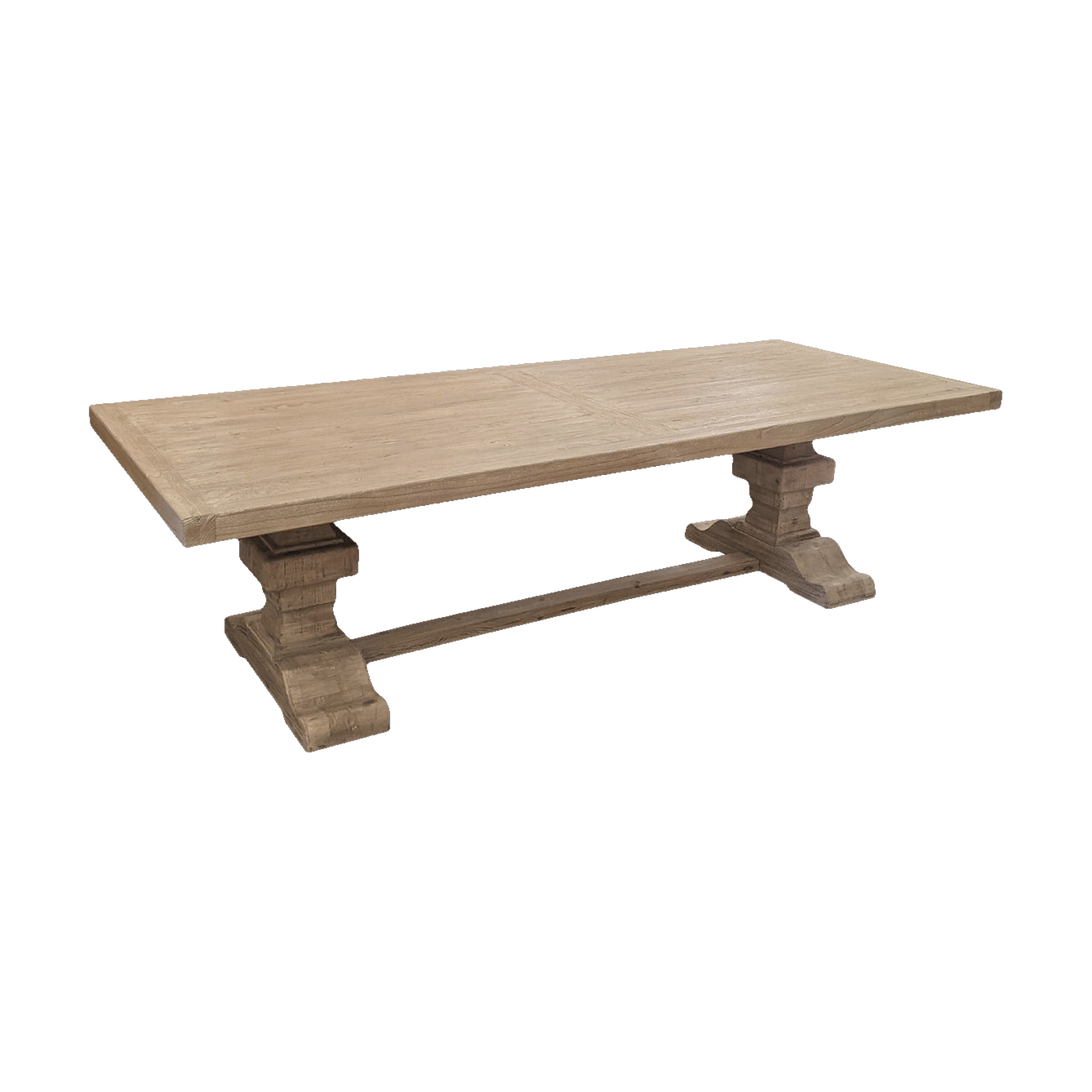Bleached Old Elm Dining Table Large