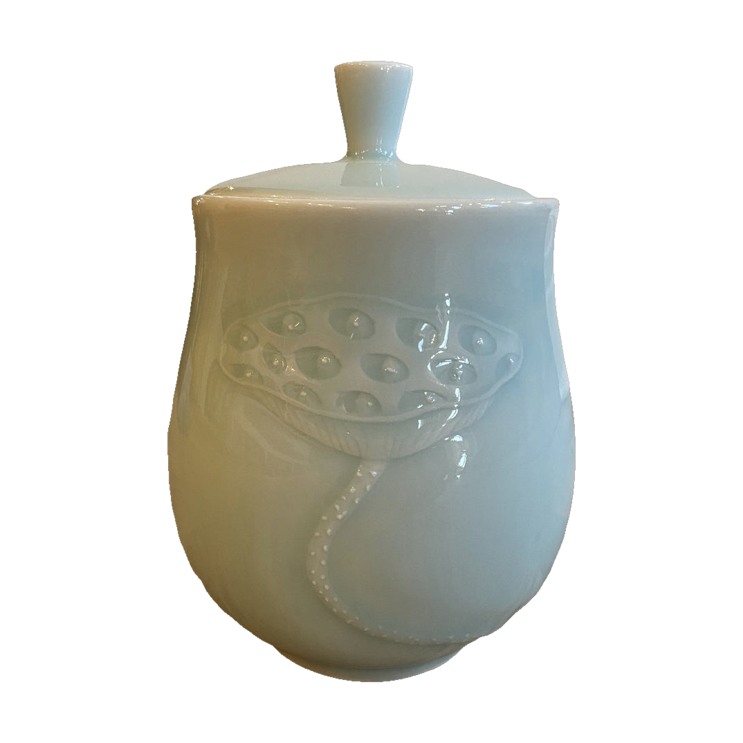 Blue Porcelain Small Pot with Top