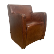 Bock Chair w/ Light Brown Leather Arms