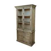 Bookcase w/ Glzd Top & Plant Base in Nat