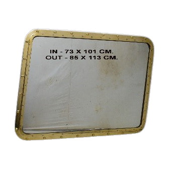 Brass Fixed Porthole Mirror