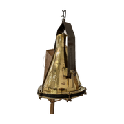 Brass Hanging Light w Cage