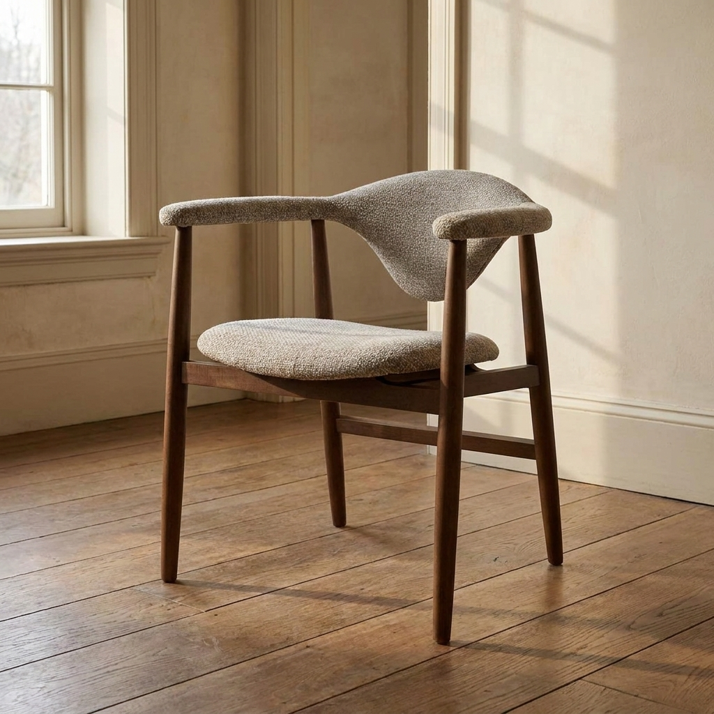 Lifestyle scene featuring Brio Armchair In Nature/Weathered Oak. AI-generated supplementary image; refer to primary product photos for color and material accuracy.