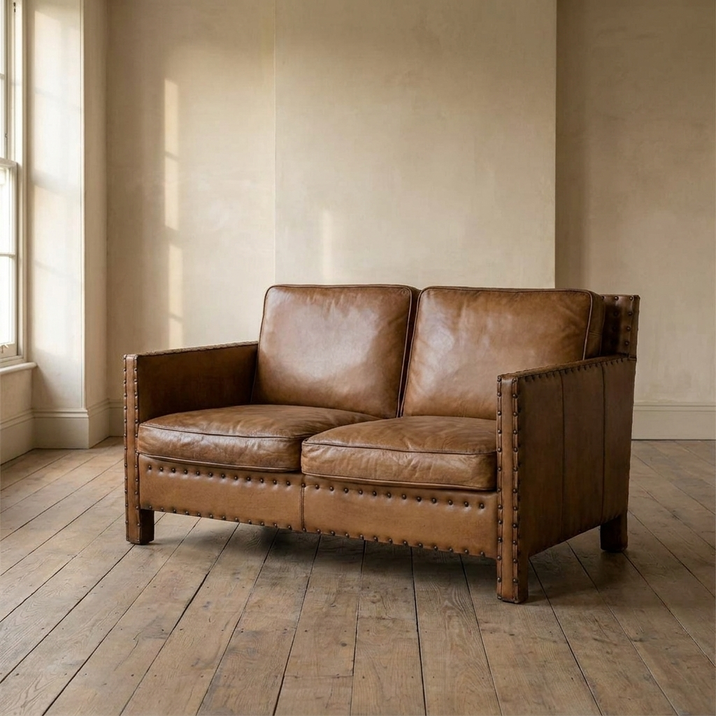 Lifestyle scene featuring Broadford Two Seater In Antique Buffalo. AI-generated supplementary image; refer to primary product photos for color and material accuracy.