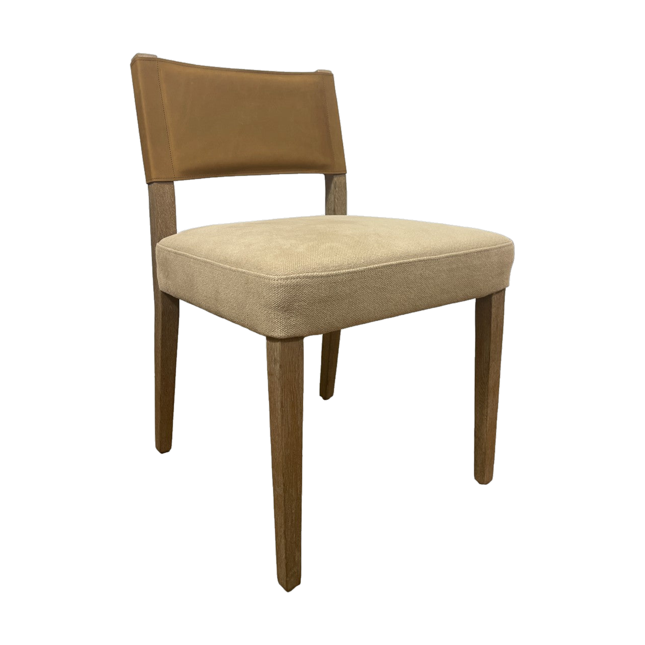Brown Leather Back Side Chair