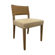 Brown Leather Back Side Chair
