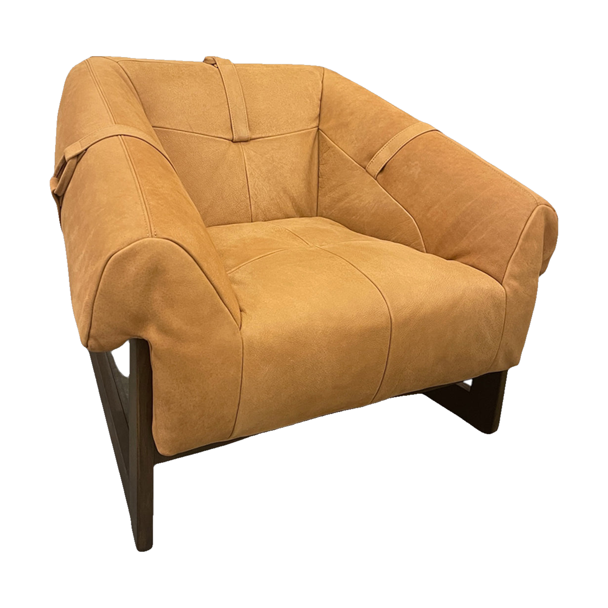 Bruce Club Chair in Sierra Cognac Suade