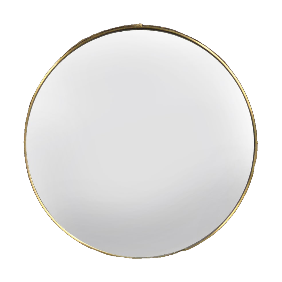 Brushed Steel and Oak Mirror