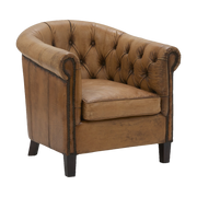 Burton Tufted Club Chair Antique Buffalo