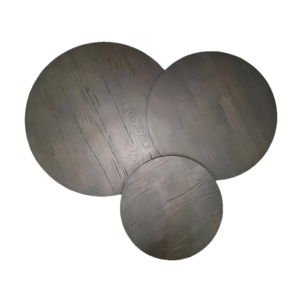 Canmore Coffee Table Set in Black Oak