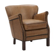 Cardiff Armchair in Antiqued Buffalo
