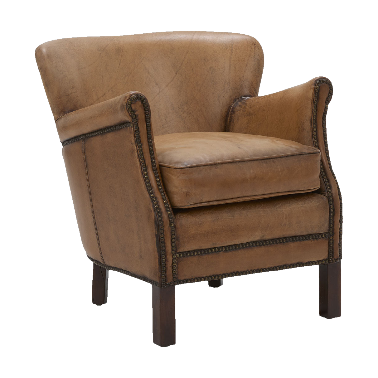 Cardiff Armchair in Antiqued Buffalo