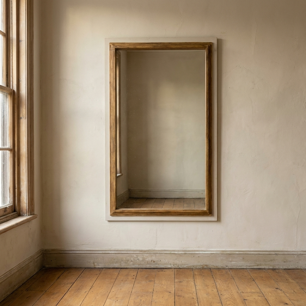 Lifestyle scene featuring Caudry Framed Wall Mirror. AI-generated supplementary image; refer to primary product photos for color and material accuracy.