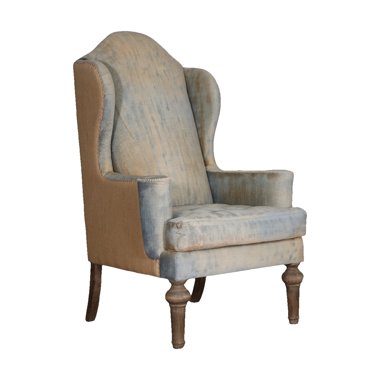 Cheltenham Chair Blue Velvet & Burlap