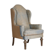 Cheltenham Chair Blue Velvet & Burlap