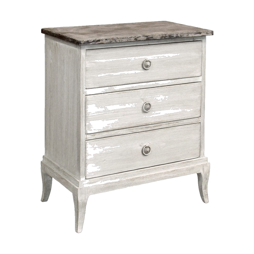 Chest in Greyish-White with Stone Top