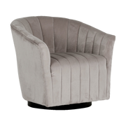 Colby Swivel Chair in Velvet Fog