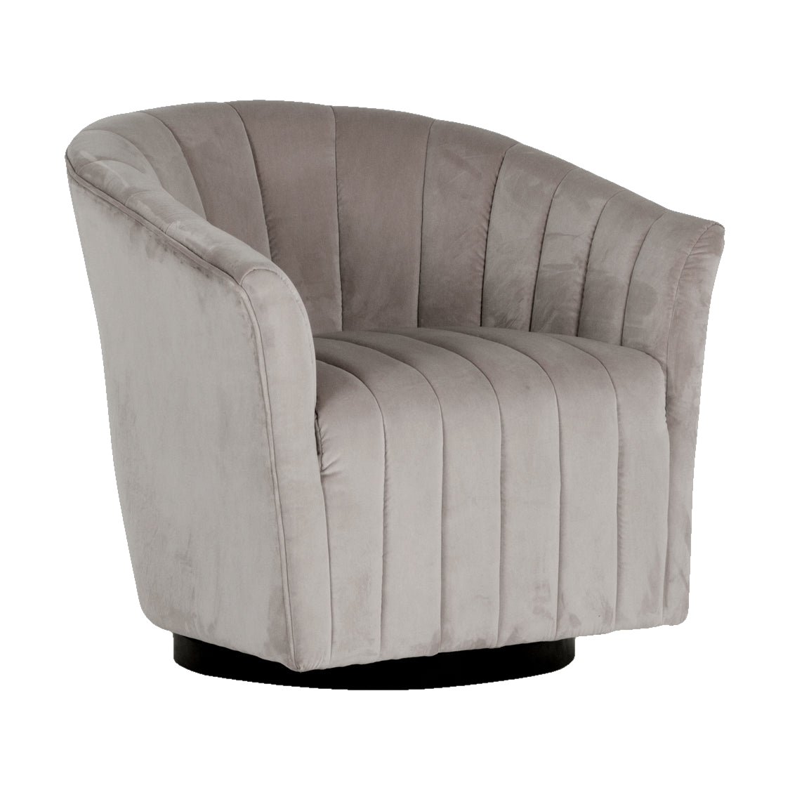 Colby Swivel Chair in Velvet Fog