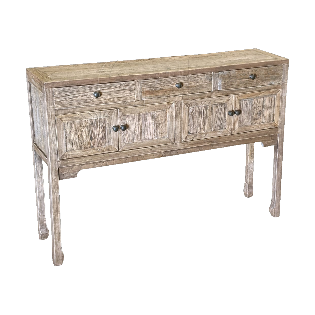 Console Made of Reclaimed Oak