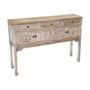 Console Made of Reclaimed Oak