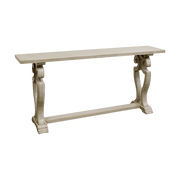 Console Table with Carved Harp Base