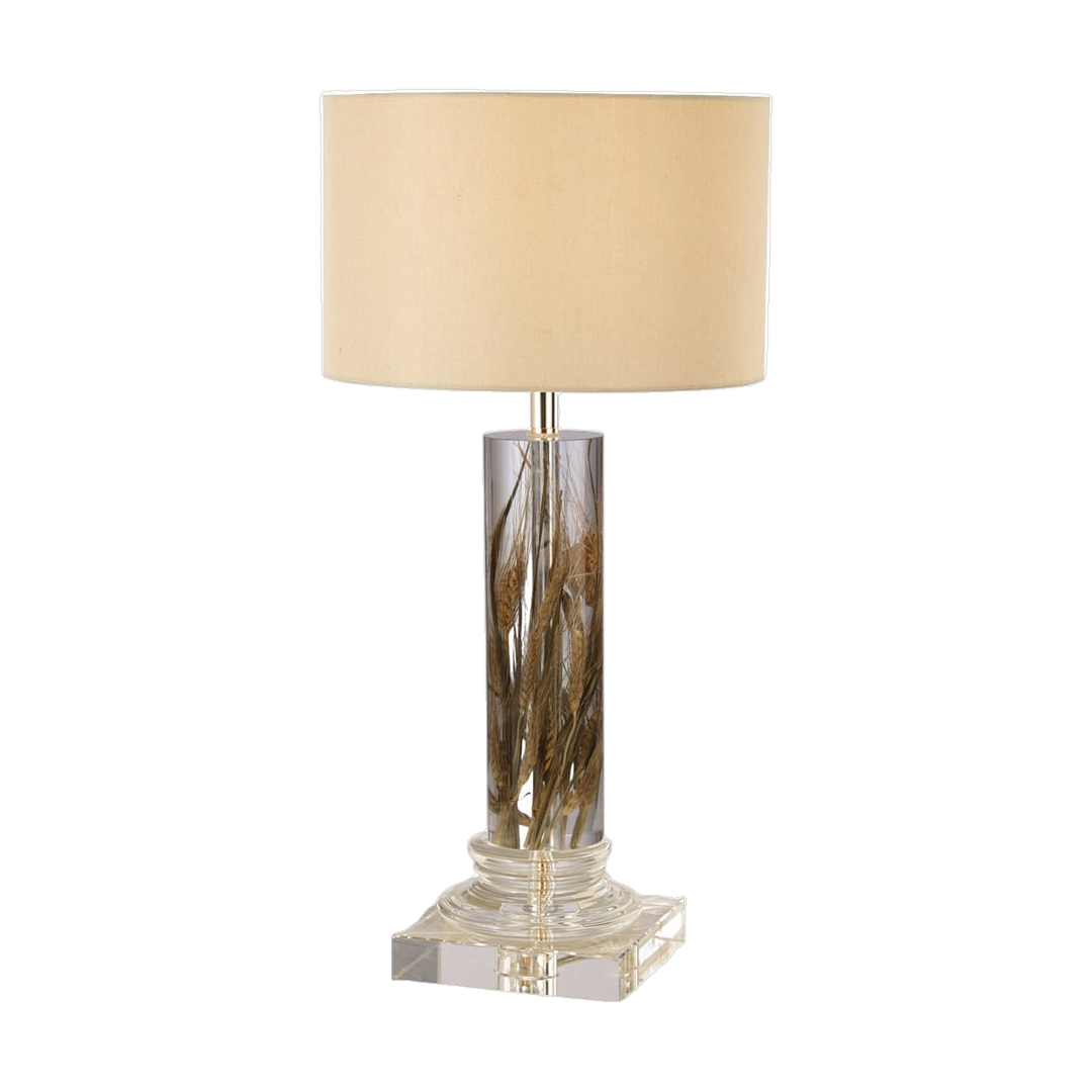 Cylindrical Acrylic Wheat Lamp Tall