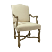 Dafny Arm Chair Distressed Oak/ Linen