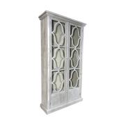 Decorative 2 Door Glass Cabinet White