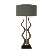 Deux l'Avertisseur Lamp w/ Grey Shade