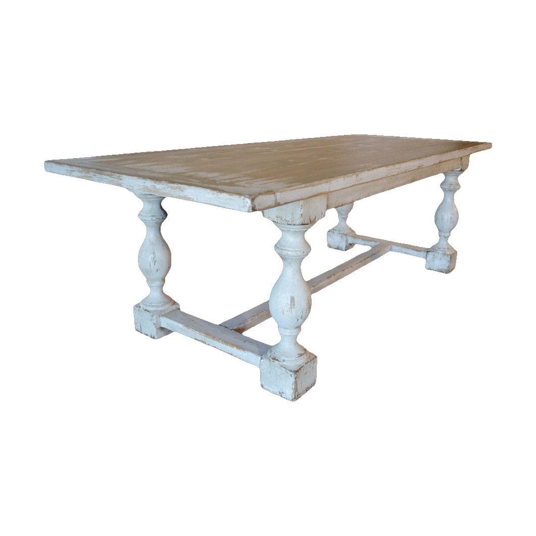 Dining Table in Distressed Antique White