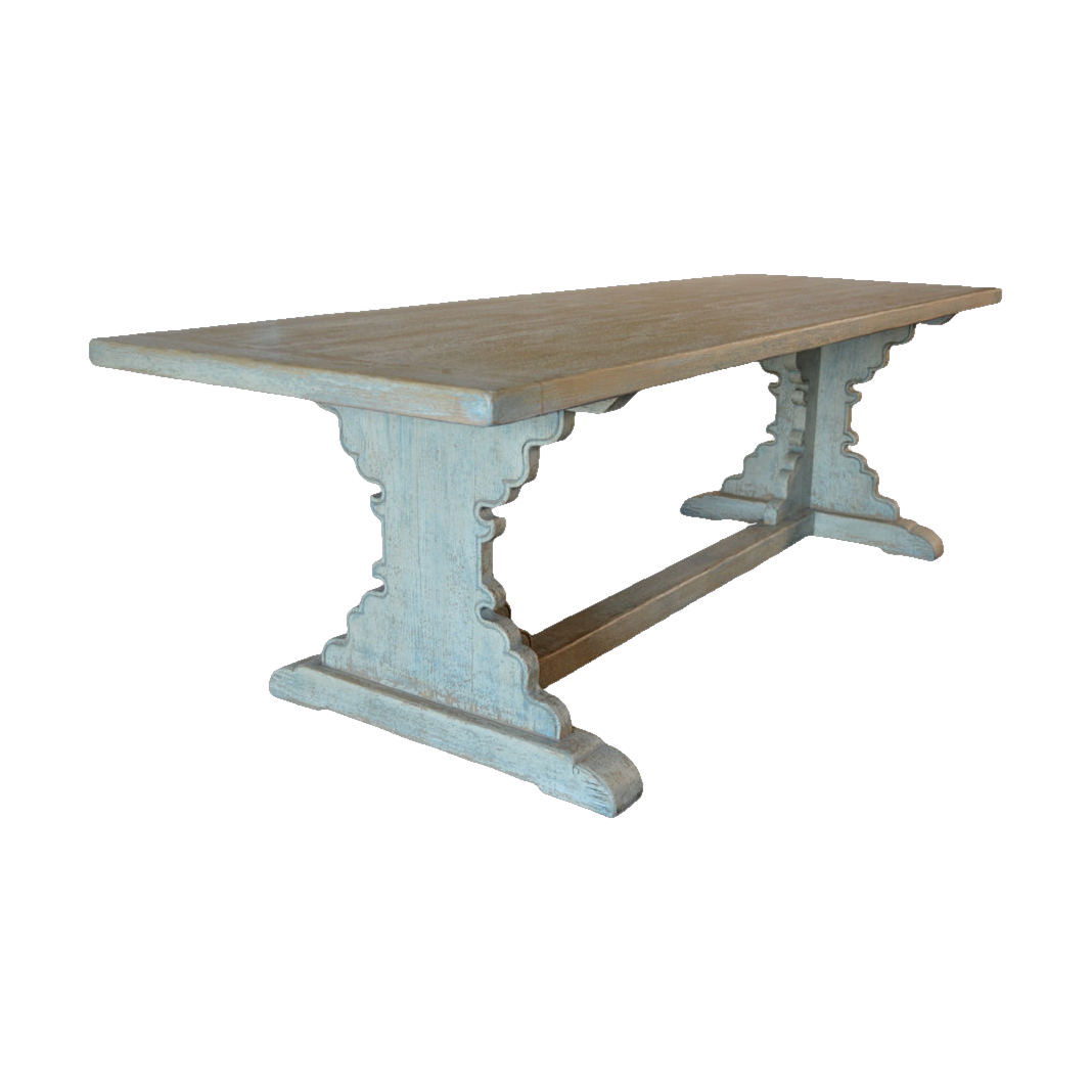 Dining Table in Distressed Light Blue