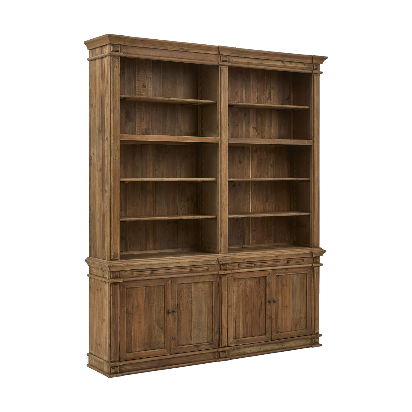 Double Bookcase in Reclaimed Pine