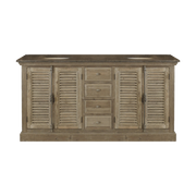 Double Vanity Louvered Dr Large Washed