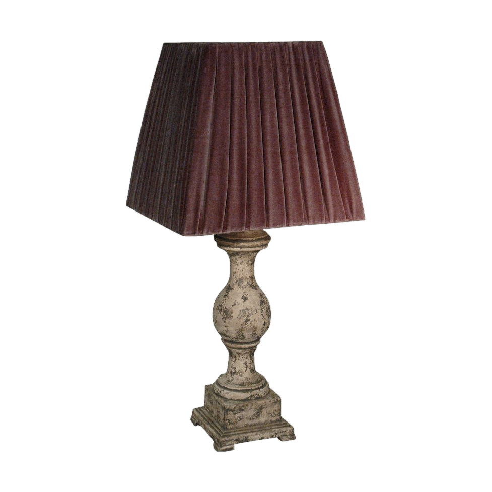 Duke Lamp in Heavy Distressed Gray
