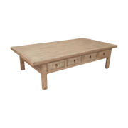 Eight Drawer Coffee Table Bleached Elm