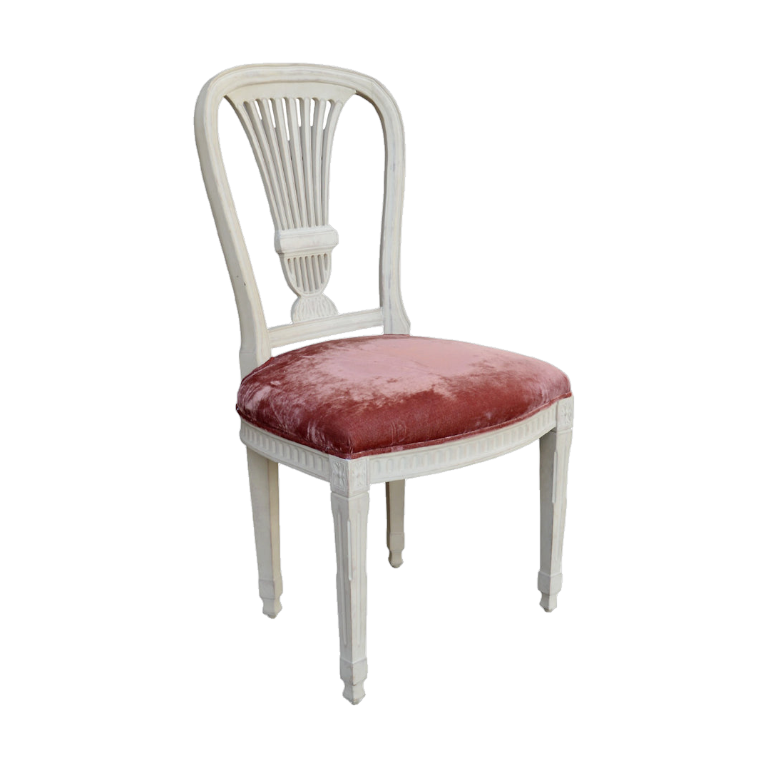 Erica Side Chair w Crushed Velvet Seat