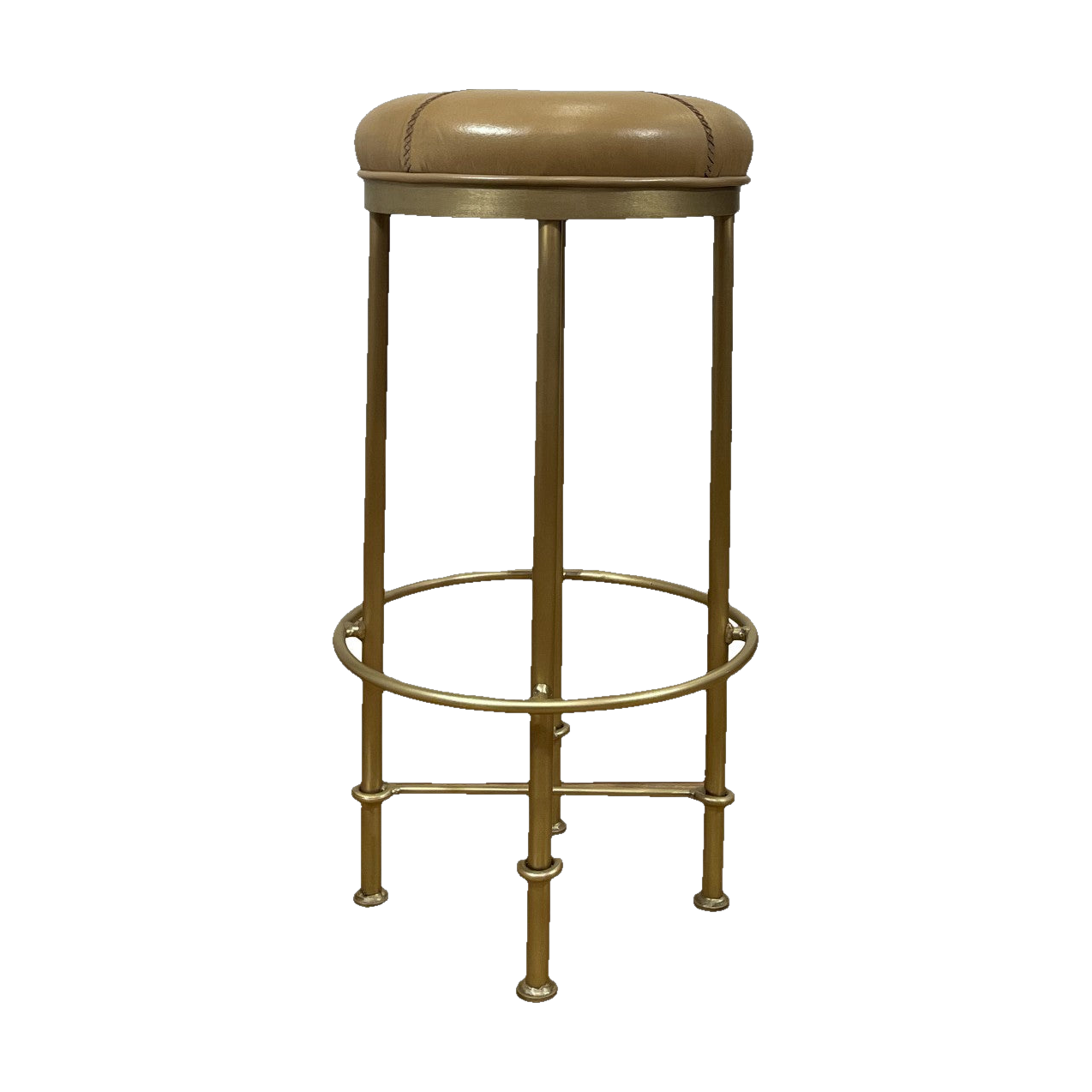 Evan Barstool in Old Gold/Camel Leather
