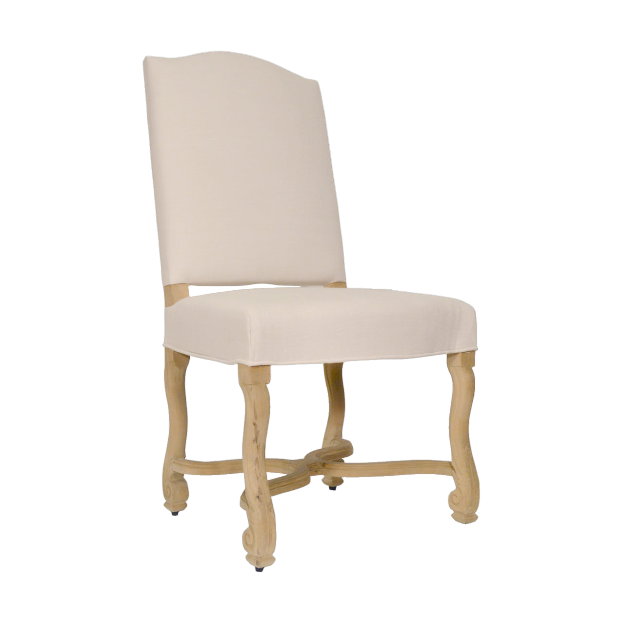 Fabiola Dining Chair Carved Oak/Linen
