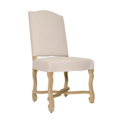 Fabiola Dining Chair Carved Oak/Linen