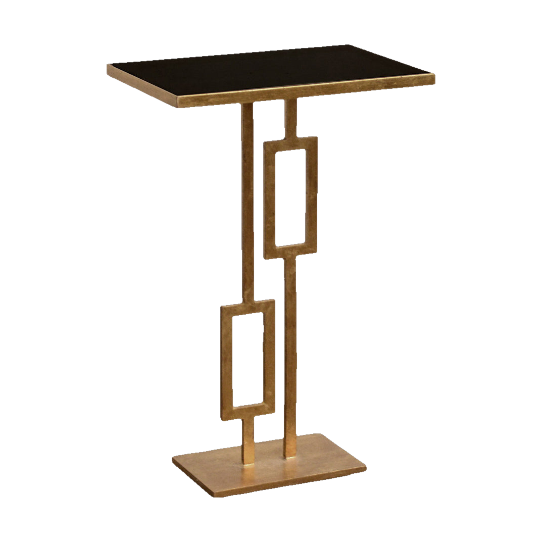 Fitzgerald Side Table w/ Black Marble