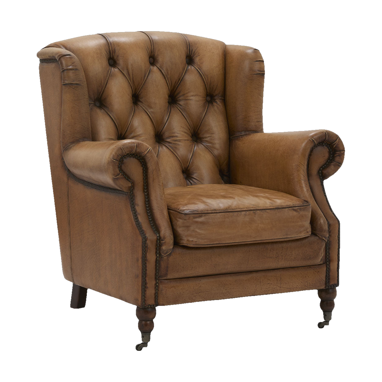 Florence Armchair in Antiqued Buffalo