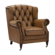 Florence Armchair in Antiqued Buffalo