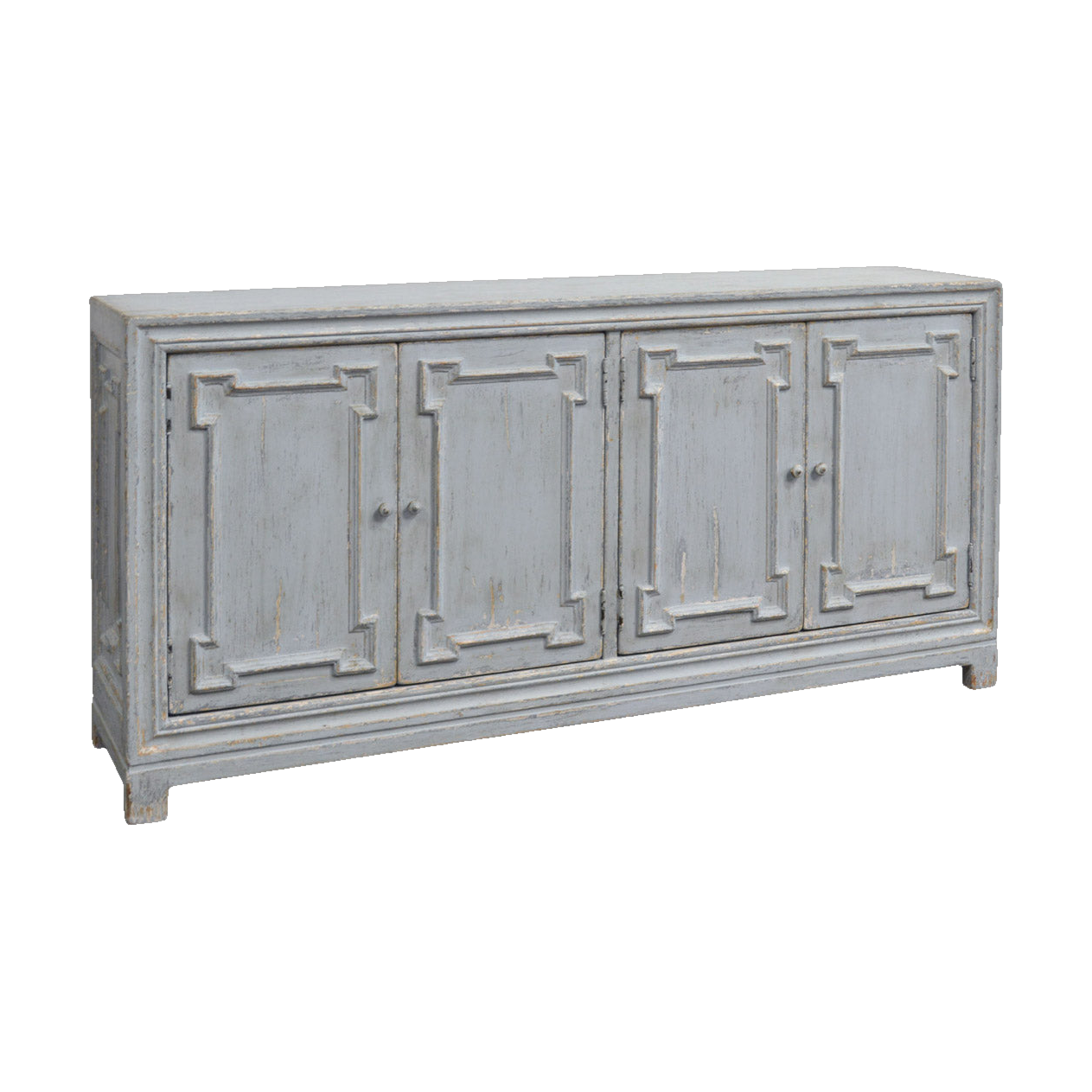 Four Door Server in Distressed Blue