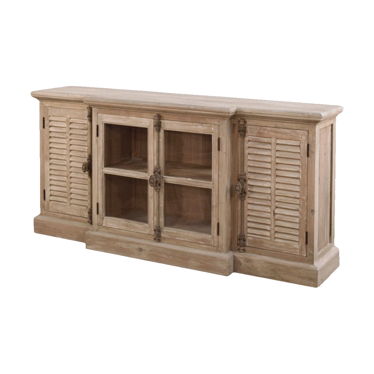 French Casement Media Console Washed