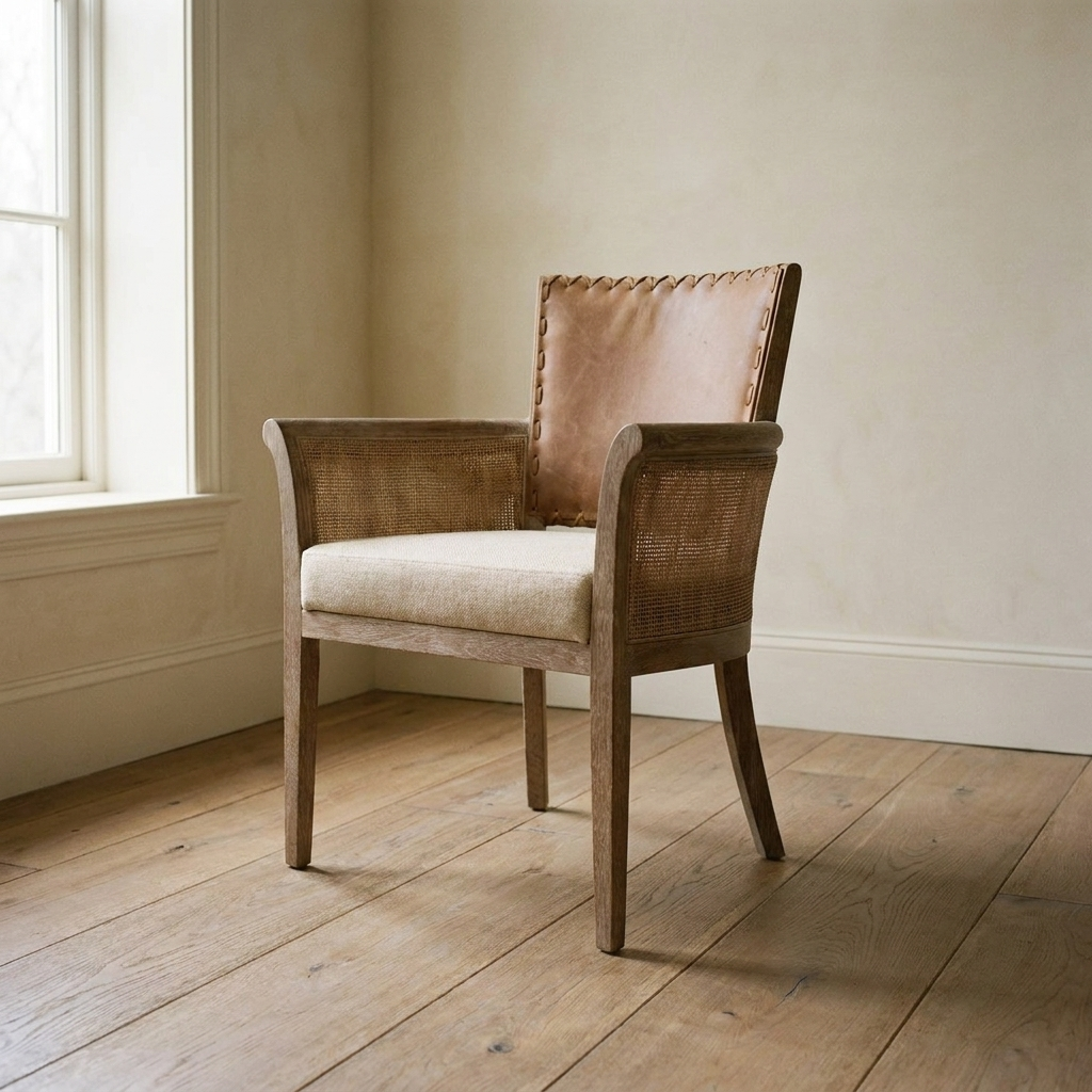 Lifestyle scene featuring Garcia Arm Chair. AI-generated supplementary image; refer to primary product photos for color and material accuracy.