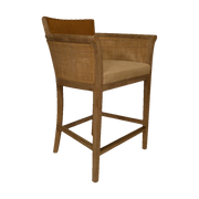 Garcia Counter Chair Arms Brown Leather