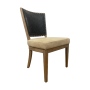 Garcia Side Chair in Black Leather