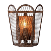 Iron Mesh Scalloped Wall Lantern